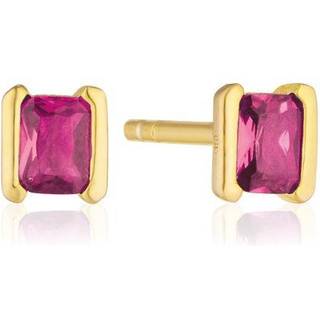 Sif Jakobs Roccanova Piccolo forgyldte øreringe med pink cubic zirkonia