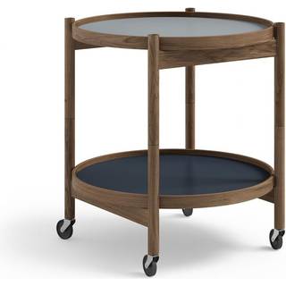 Brdr. Krüger Bølling Bakkebord Valnød Water: Blue/Dark Blue Ø50 cm