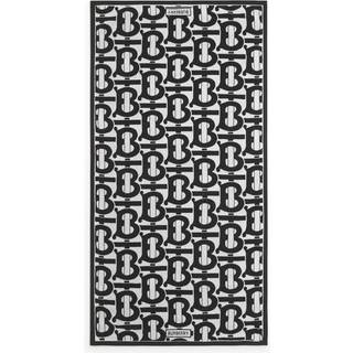 Burberry Monogram cotton jacquard towel - white - One Size