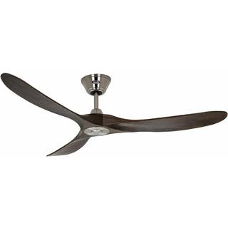 CasaFan Loftventilator Eco Genuino 152 krom/valnød, Mørkt træ, Stue/spisestue, Træ, Moderne