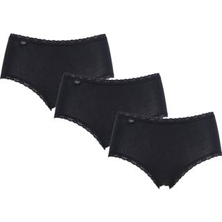 Sloggi 3-pak 24 7 Cotton Lace Midi Briefs - Black - 48