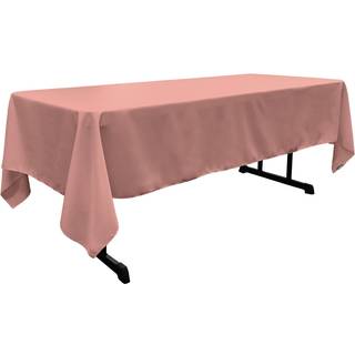 La Linen Polyester Poplin 60 med 108-tommer rektangul?r duge Dusty Rose