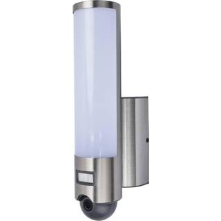 LUTEC connect ELARA udendørs LED væglampe med kamera og sensor, H33,4 cm, IP44, rustfrit stål