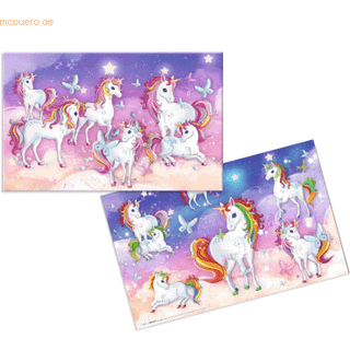 Unicorn-mønstret skrivebordsunderlag - 55 x 35 cm