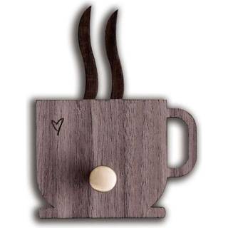 Knage Orginal kaffekop, valnød/messing