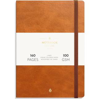 Burde Deluxe Notesbog | A5 | Linjeret | Brown