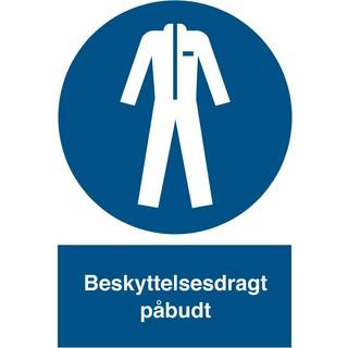 Beskyttelsesdragt påbudt - Plast - 297 x 210 mm