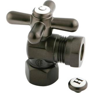 Kingston Brass CC44105X 1/2 """" IPS 1/2 """" eller 7/16 """" Slipled vinkelafbrydelsesventilolie gnides bronze