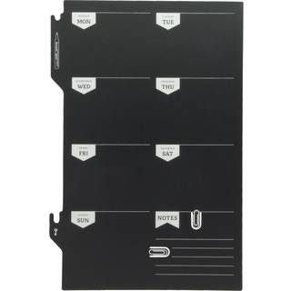 Securit Silhouette ugeplanner kridttavle 45x30cm sort