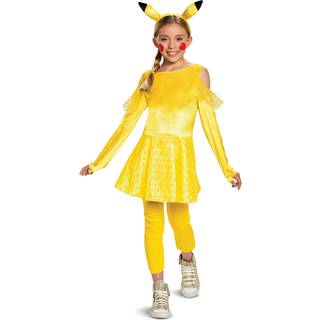 Pokemon Pikachu kostume til piger deluxe karakter outfit b?rn st?rrelse medium (7-8) gul