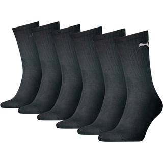 PUMA Unisex Crew Socks 6 pack, Clothing, Black, 39-42