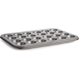 Cooking Light Mini Muffin Pan Carbon Steel Quick Release Coating Non-Stick Bakeware Heavy Duty Performance 24-Cup Gray