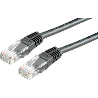 ROLINE Patchkabel KAT5E 1,0 m UTP, sort, RJ45 u/sk, ærm han:han
