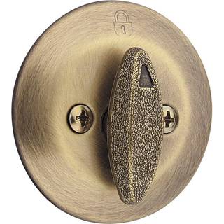 Kwikset 663 Enkelt-sidet deadbolt i antik messing Thumbturn Den ene side Key Lock Justerbar Latch Ansi/Bhma Grade 3 Certificeret