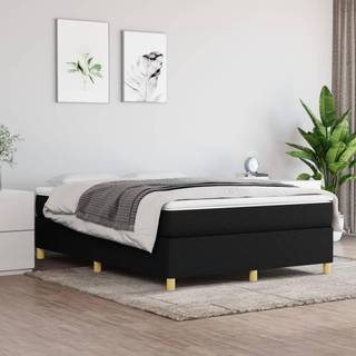 kontinentalseng med madras 140x200 cm stof sort
