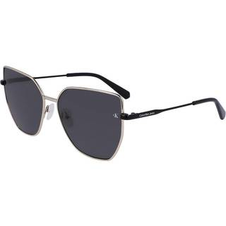 Calvin Klein Kvinde CKJ23202S 722 Solbriller Metal Guld Grå Sommerfugl Normal Normal