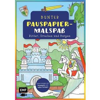 Bunter Pauspapier-Malspaß Ritter, Drachen, Burgen