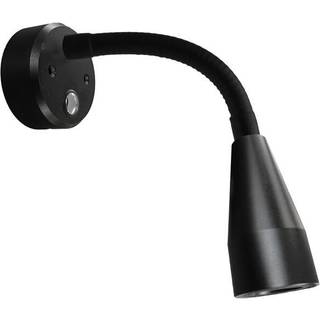 Læselampe Casolux Mary Flex Mini, aluminium, sort, LED, 10 - 30 V, 1.5 W, med USB-udtag + dæmpningsfunktion