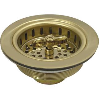 Kingston Brass K212PB Tacoma Kitchen Sink Basket Sil Poleret messing