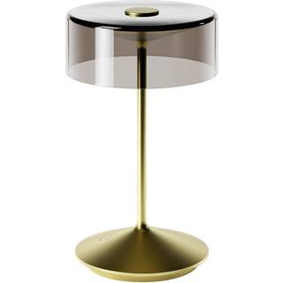 Numotion LED genopladelig bordlampe, guld, glas, IP54, dæmpbar