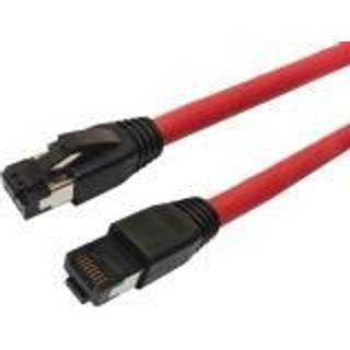 MicroConnect CAT 8.1 S/FTP RJ45 netværkskabel | Rød | 25 cm | PRIS-MATCH