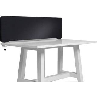 Lintex Edge Table bordskærmvæg 140x40cm sort med sort liste