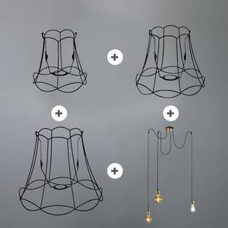Retro pendellampe sort - Granny Frame 3
