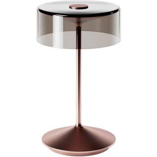 Numotion LED genopladelig bordlampe, rosaguld, glas, IP54, dæmpbar