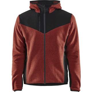 Blåkläder 5940 Strikket Jakke med Softshell / Strikket Arbejdsjakke med Softshell - S - Brændt Rød/Sort