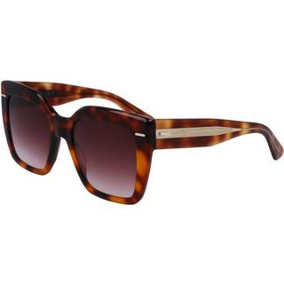 Calvin Klein Kvinde CK23508S 220 Solbriller Acetat Havana Grå Firkantet Normal Normal