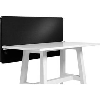 Lintex Edge Table bordskærmvæg 140x70cm sort med hvid liste