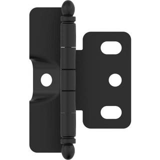 Amerock | Kabinet h?ngsel | 3/4 in. (19 mm) D?rtykkelse | Fuld indsat | Fuld indpakning | Boldspids | Matte sort | K?kkenkabinet d?r h?ngsel | En