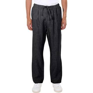 KnowledgeCotton Apparel Loose Linen Pants Black