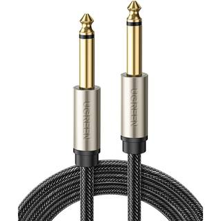 Ugreen AV128 10639 mono TS kabel 6.35mm jack til 6.35mm jack 3m - grå