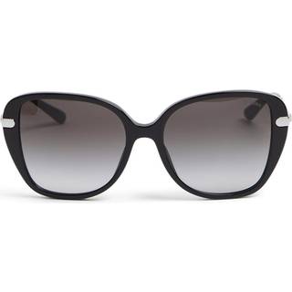 Michael Kors Kvinde MK2185BU FLATIRON 30058G Solbriller Acetat Sort Grå Firkantet Normal Skygge