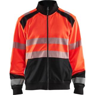Blåkläder 3558 High Vis Sweatshirt full zip / High Vis Sweatshirt full zip - XL - High Vis Rød/Sort