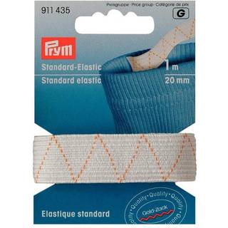Standard-Elastic Gummi weiß 20mm 1m - Weiss