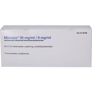 Microlax 9 mg/ml + 90 mg/ml 250 ml Rektalvæske, opløsning, enkeltdosisbeholder + FRI FRAGT