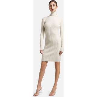 Wolford MERINO RIB DRESS 8596 Ecrue X-Small