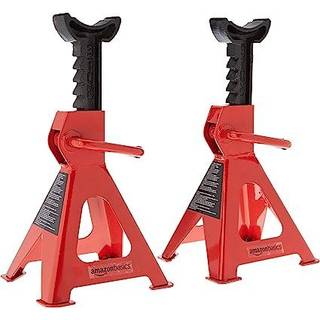 Amazon Basics Steel Jack Auto st?r med 6 000 lb eller 3 ton kapacitet 1 par sort og r?d