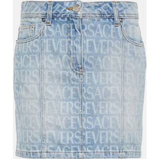 Versace Versace Allover denim miniskirt - blue - S