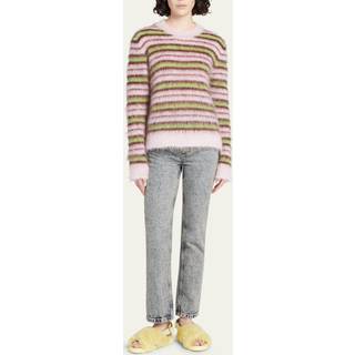 Marni Striped mohair-blend sweater - pink - XL