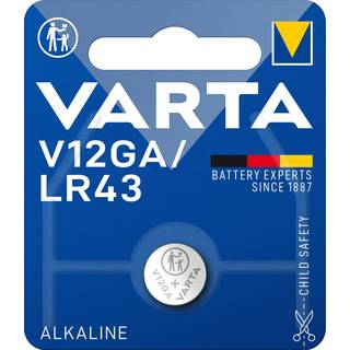 Varta V12GA/LR43 knapcellebatteri ➞ På lager - klar til afhentning