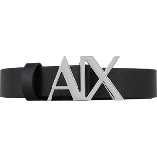 Armani Exchange Black Leather Belt