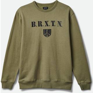 Brixton Peace Shield Sweatshirt Crewneck Oliven
