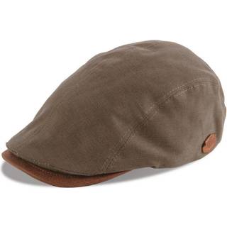 MJM Hats MJM Daffy 3 Cotton 4 Flat Cap - Grøn Bomuldslærred Sixpence, 58 (M) / Grøn Oliven / Sixpence
