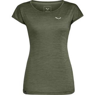 Salewa Women's Puez Melange Dry S/S Tee T-shirt Damer størrelse 34 farve olivengrøn