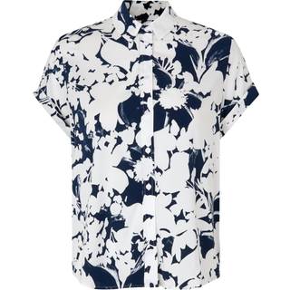 Majan S/S Shirt aop 9942 W Flora Blue (S)