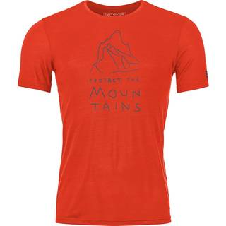 Ortovox 150 Cool Mountain Protector T-Shirt Merino-shirt Herrer størrelse S farve cengia rossa