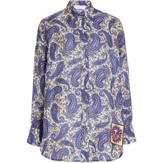 Zimmermann Devi paisley-print silk shirt - blue - M